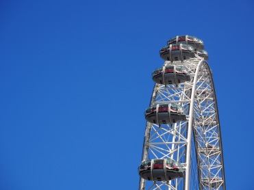 Sideways view of The London Eye